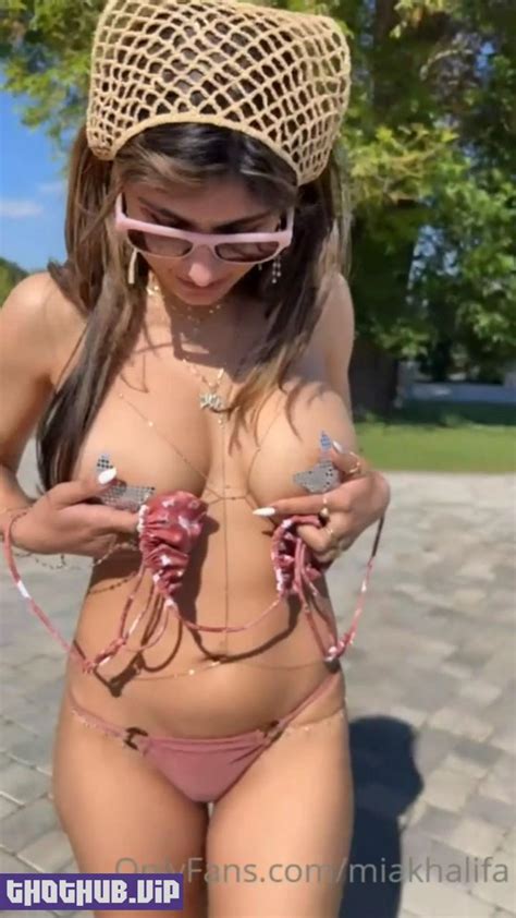 Sexy Mia Khalifa Nipple Pasties Outdoor Onlyfans Video Leaked Leaks