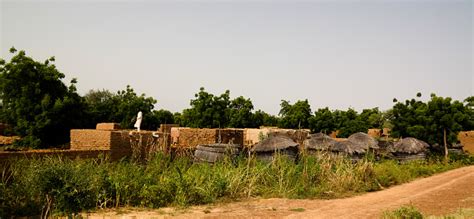 Panoramic View To Bkonni Village Of Hausa People Tahoua Niger Stock
