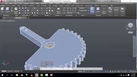 How To Use Autocad 2017 Make 3d Gear In Autocad 2017 3dlearners