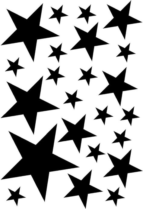 Star Stickers Set Filled Uk Car And Motorbike