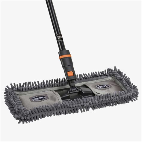 18 In Microfiber Dust Mop W60″ Steel Handle And 18 Refill Combo