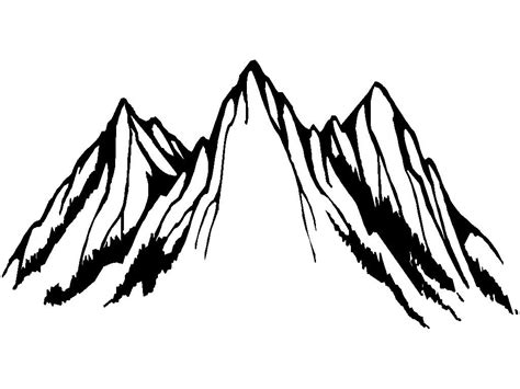 10 Mountain Clipart Black And White Preview Mountain Clipart