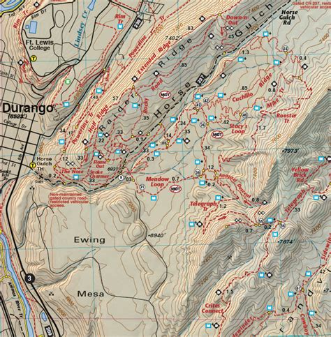 Durango Trails Latitude 40° Maps