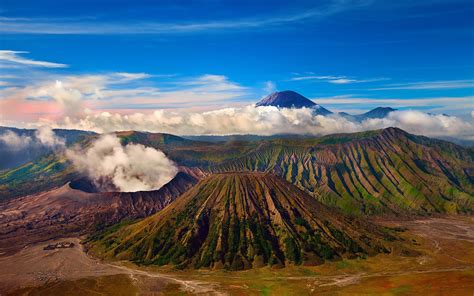 Mount Bromo Active Volcano Tengger Massif In East Java