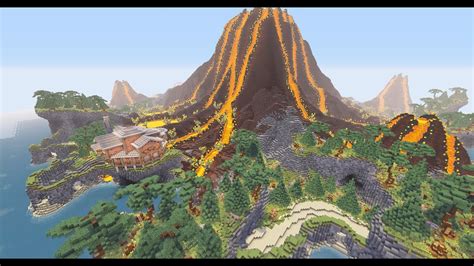 Minecraft Timelapse Volcano Youtube