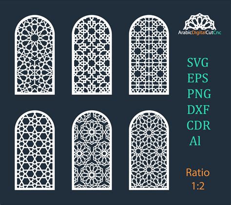 Islamic Arabic Arch Window Dxf Cdr Svg Eps Png Al Artofit