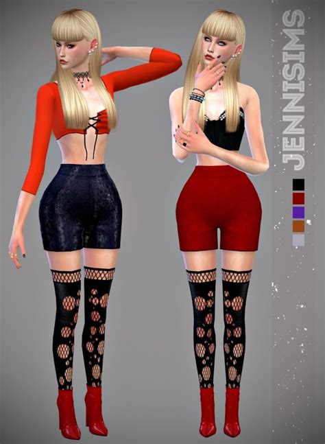 Sets Flutter Dress Bottom Shorts At Jenni Sims Sims 4 Updates