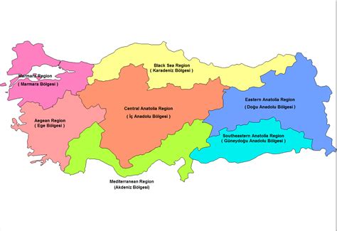 Türkiye Bölgeler Haritası DenkBilgi com
