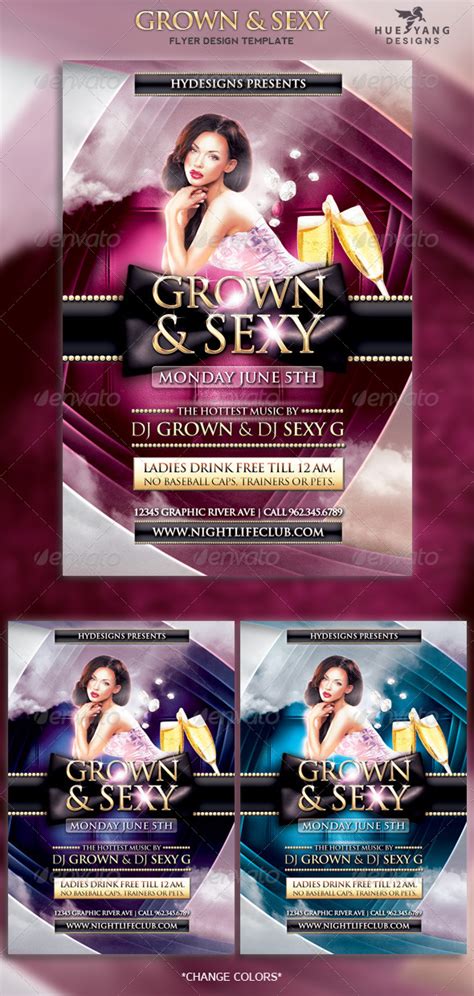 Grown And Sexy Flyer By Hueyangdesigns Graphicriver