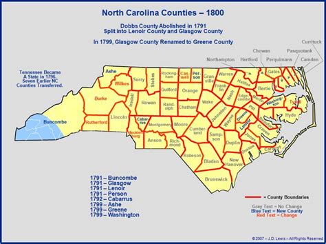 The North Carolina Countys 1800
