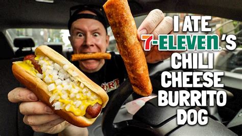 I Ate 7 Elevens Chili Cheese Burrito Dog From Their Roller Grill