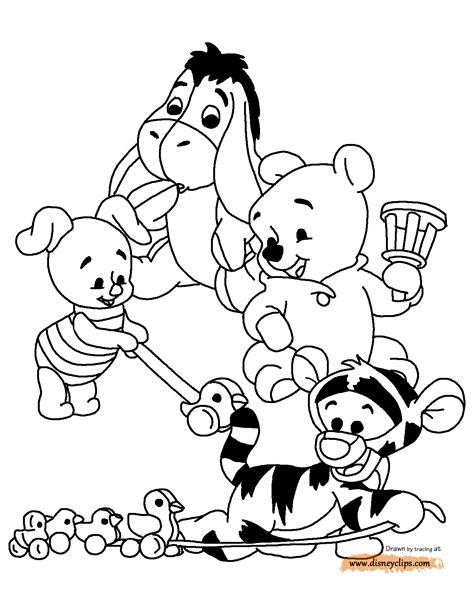 Baby Pooh Printable Coloring Pages Disney Coloring Book Coloring Home
