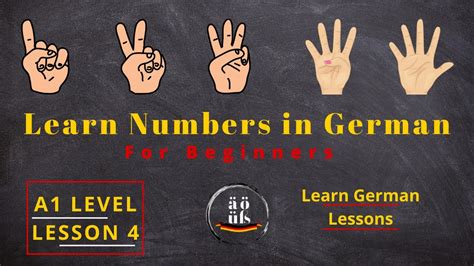 Learn German Numbers Zahlen German For Beginners A1 Levellesson 4