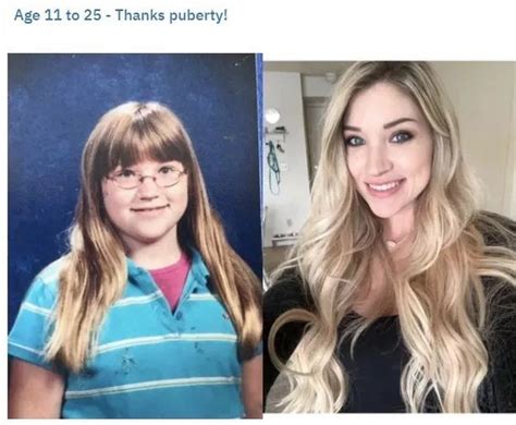 puberty in girls before and after