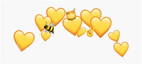 Freetoedit Emoji Heart Yellow Aesthetic Cute