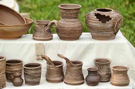 Handmade Clay Pots Stock Image Image Of Earthenware 26878601