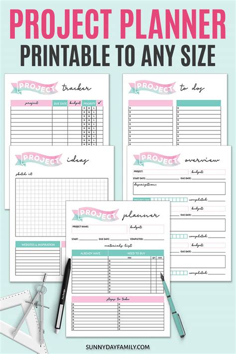 Free Printable Project Planner Pdf Ibtyred