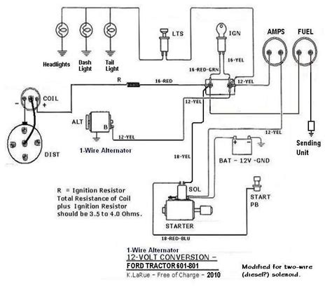 Ford Tractor 12 Volt Conversion Free Wiring Diagrams Ford 601 801