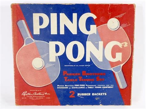 Ping Pong Parker Brothers Table Tennis 1959 Rubber Rackets Etsy