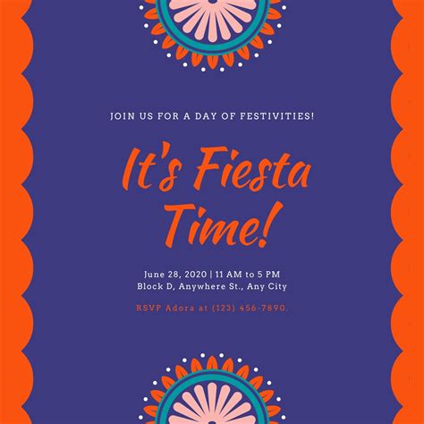 Fiesta Invitations Templates