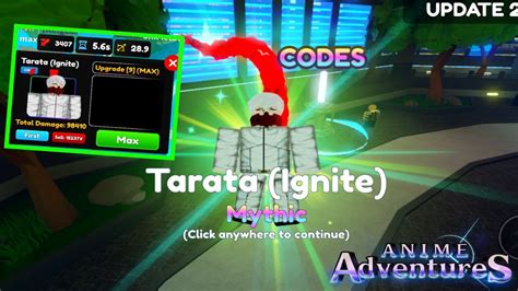 New Mythic Evolution Tatara Ignite Showcase Anime Adventures Td