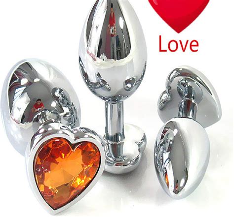 secret sweet sex dream with you love shape metal anal toys butt plug stainless steel
