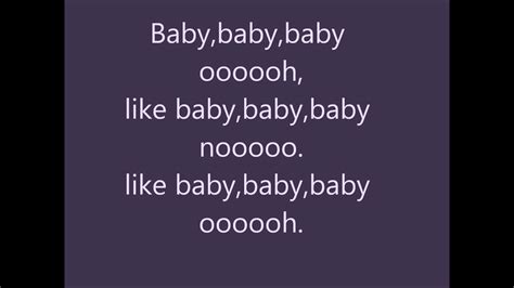 Justin Bieber Baby Lyrics Hd Youtube