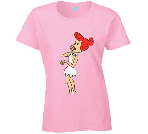 Ladies Wilma Flintstone Pink T Shirt Etsy