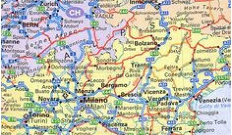 Road Map Of Switzerland And Italy Cities In Northern Italy Related