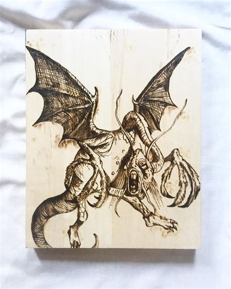 Jabberwocky Original Art By John Tenniel Pyrography