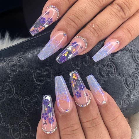 30 Attractive Crystal Flower Nails Art Designs 2019 Wow Nails Nail