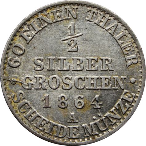 ½ Silber Groschen - Wilhelm I - Kingdom of Prussia - Numista