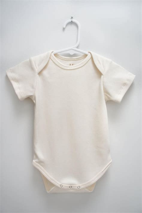 Gots Certified Organic Cotton Onesie Natural Also Available In Grey