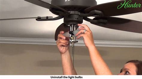 It may happen due to the broken part or your part is misplaced that you need for your ceiling fan to operate such as remote control. How to Remove a Light Kit from Your Hunter Ceiling Fan ...