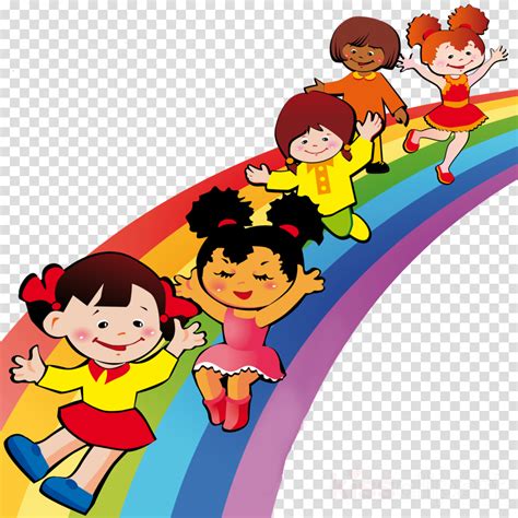 Rainbow Kids Clip Art