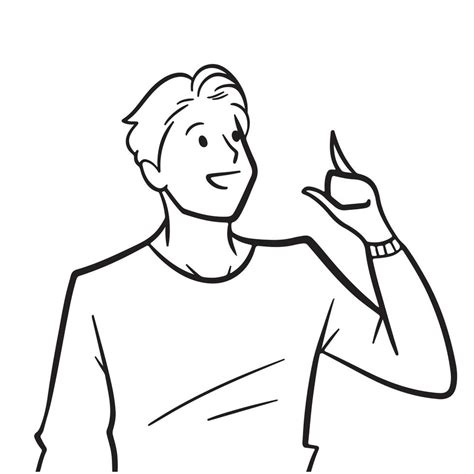 Young Man With Enlightened Idea One Arm Finger Pointed Up Gesture Icon