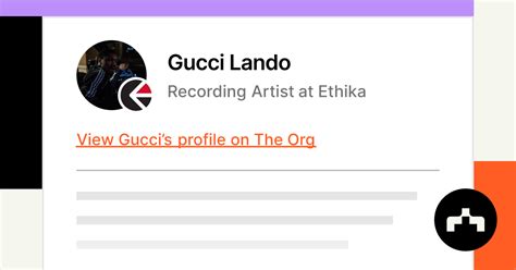 Gucci Lando Recording Artist At Ethika The Org