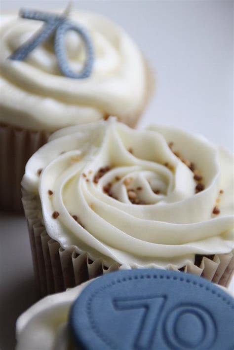 70th Birthday Cupcakes Cake By Ballderdash And Bunting Cakesdecor