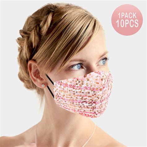 10pcs bling sequin embellished cotton fashion masks 2 flickr