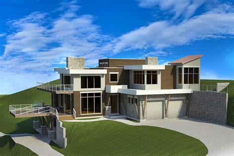 Modern House Plan For A Sloping Lot 290025iy Architectural Designs