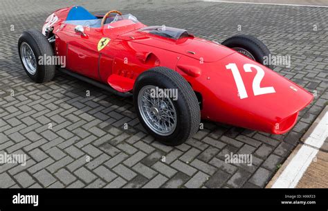 A Classic 1958 Ferrari 246 F1 Racing Car On Display In The