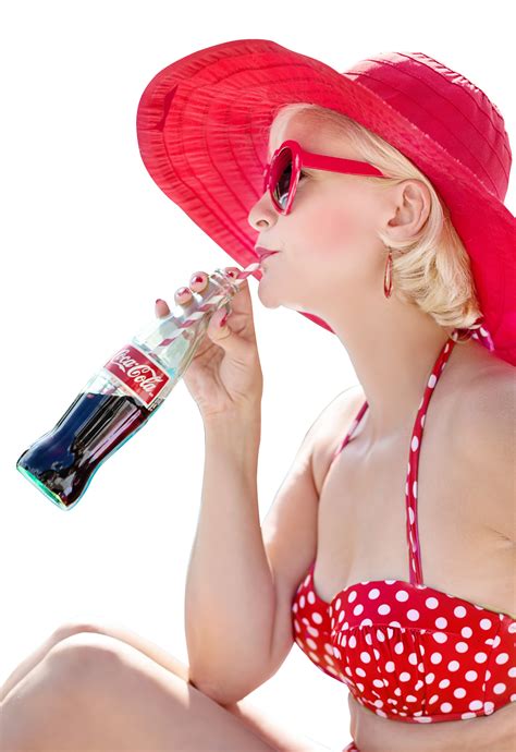 Sexy Woman Drinking Coca Cola Drink Png Image Pngpix