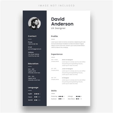 Free Psd Professional Resume Template