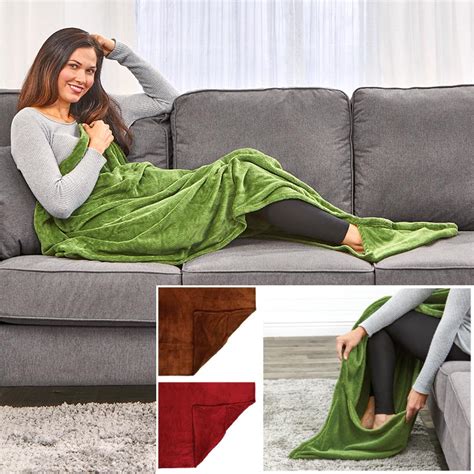 Plush Throw With Foot Pocket Ltd Commodities
