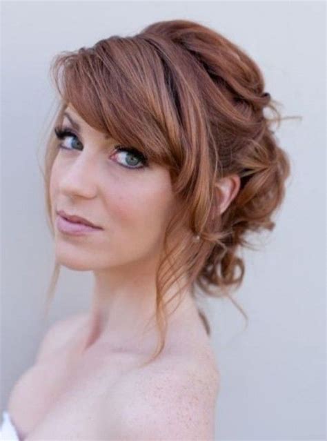 39 Chic And Pretty Wedding Hairstyles With Bangs Weddingomania Hairstyles With Bangs