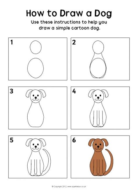 How To Draw A Dog Instructions Sheet Sb8222 Sparklebox