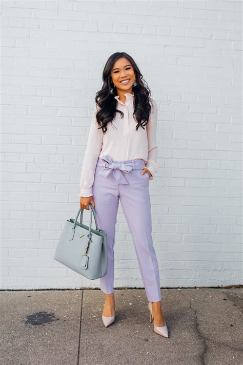 How To Style Lavender Pants For Spring Color And Chic Fashion