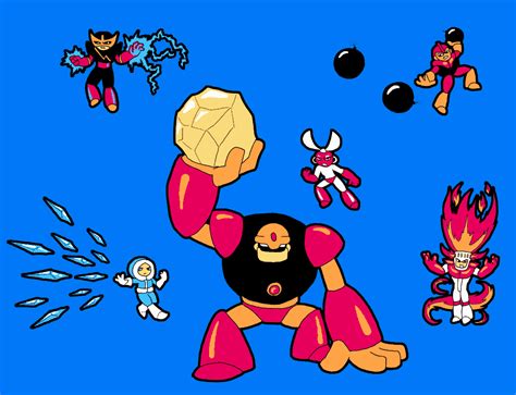 Mega Man Bosses By Verdot On Deviantart