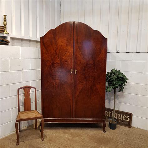 Antique Burr Walnut Double Wardrobe C1920 719528 Uk