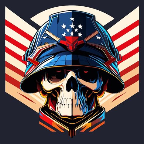 Premium Vector Digital Art Concepts Featuring American Flag Skulls